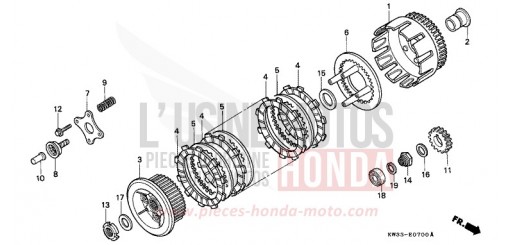 EMBRAYAGE NX2502L de 1990